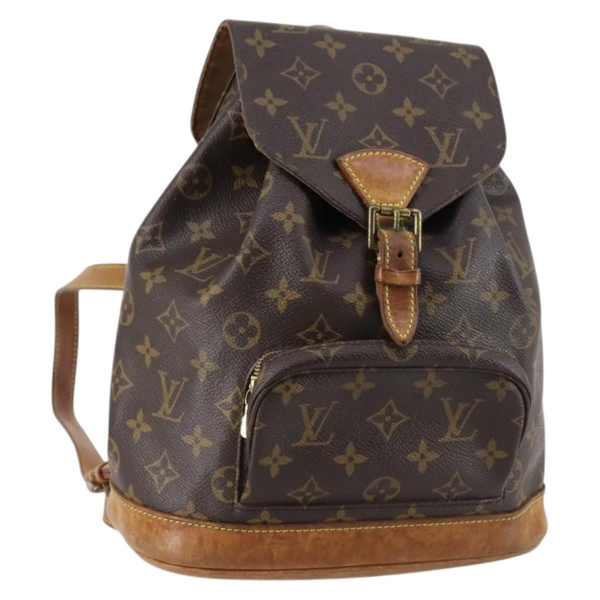 Louis Vuitton Monogram Montsouris Mm Backpack M51136 Lv Auth 144055